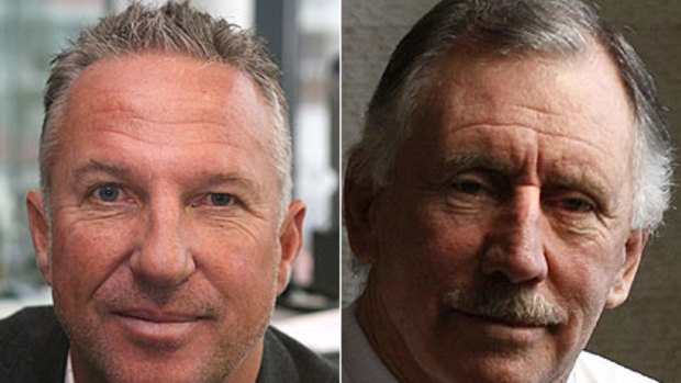 Car park combatants ... Ian Botham and Ian Chappell.