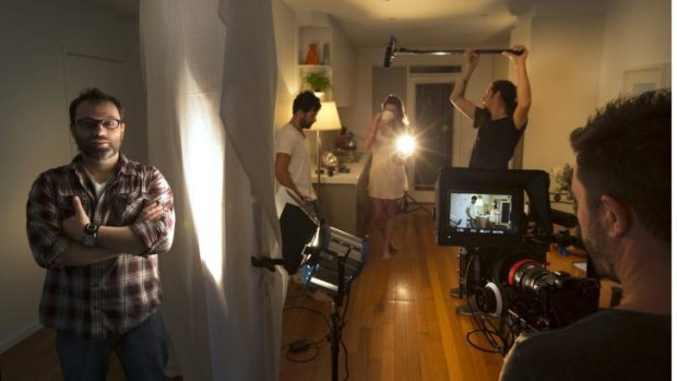 Buddhist monk turned filmmaker Clarke Scott on the set of his debut movie.