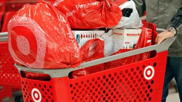 A customer shops at a Target store in the US on Black Friday.