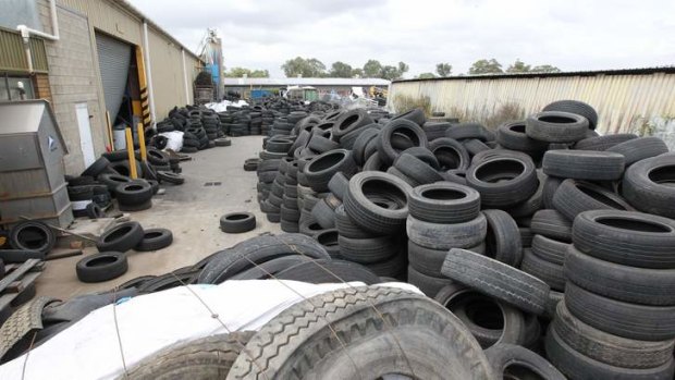 Facing expulsion: Carbon Polymers tyre dump on Woodpark Park Road, Smithfield.