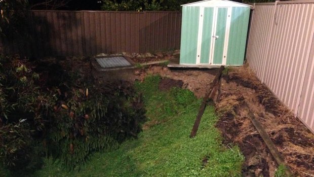 A number of underground concrete piers collapsed at the home in Illawaong.