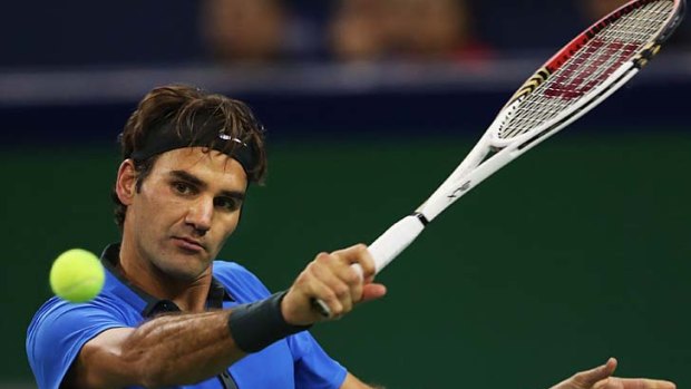 Roger Federer during his match against Stanislas Wawrinka on Thursday.