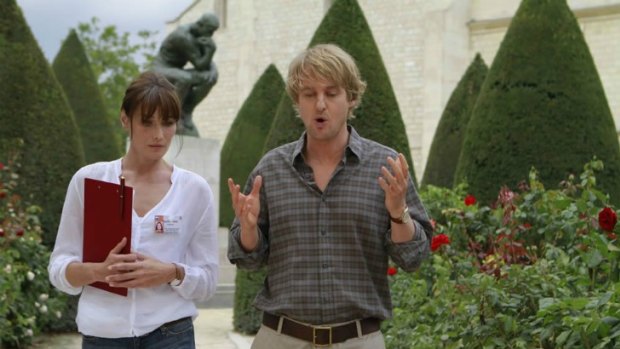 "And so my agent said...": Carla Bruni (left) co-stars with Owen Wilson in the light Woody Allen comedy fantasy <i>Midnight in Paris</i>.
