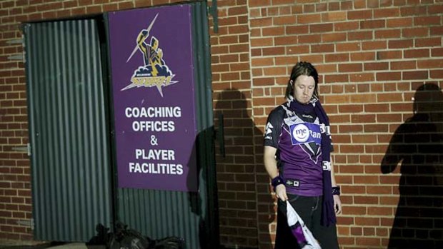 Not happy ... Storm fans had started to return merchandise in disgust yesterday.