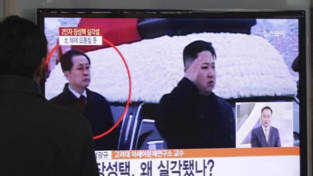 Change at the top: North Korean leader Kim Jong-un, right, has dismissed his uncle, Jang Song-thaek.