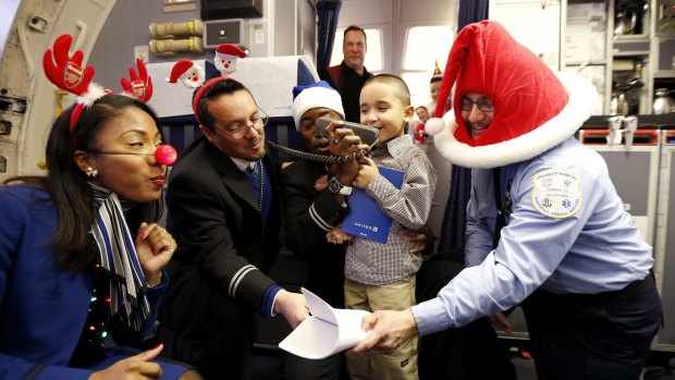 United Airlines' Fantasy Flight in the US took a group of sick children from Newark Liberty International Airport to Santa's workshop at a fantasy North Pole. 