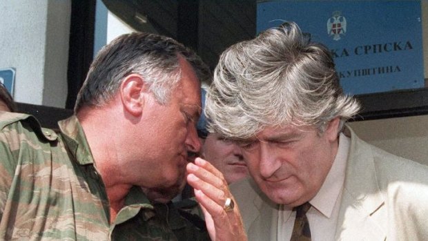 On trial: Both Mladic and Karadzic have been charged with genocide, war crimes and crimes against humanity.