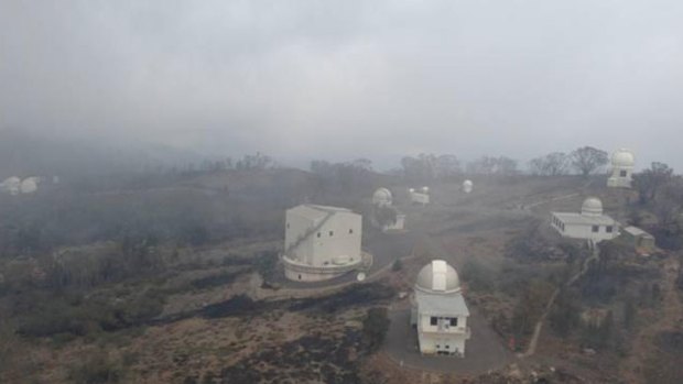 Fire damaged ... Siding Spring Observatory.