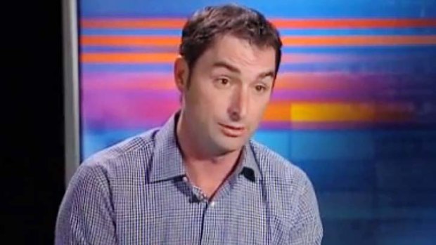 Corey Knowlton in an image from video provided by WFAA.com. Knowlton, who paid $US350,000 for the right to hunt an endangered African black rhino said he has had to hire full-time security due to death threats after his name was leaked on to the internet.