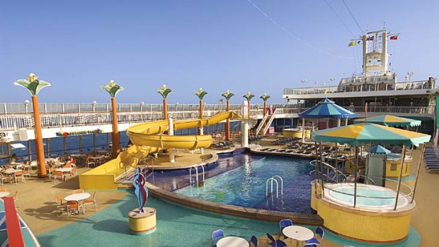 Fun in the sun ... there is much to do on the deck of the Norwegian Jewel.