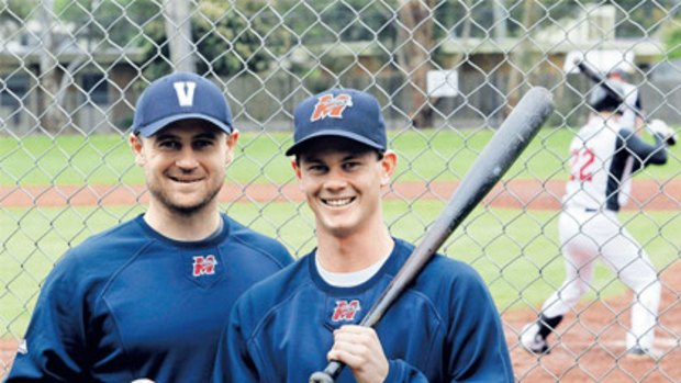 Jason Huber and James Beresford are looking forward to suiting up for the Melbourne Aces in the new Australian Baseball League.