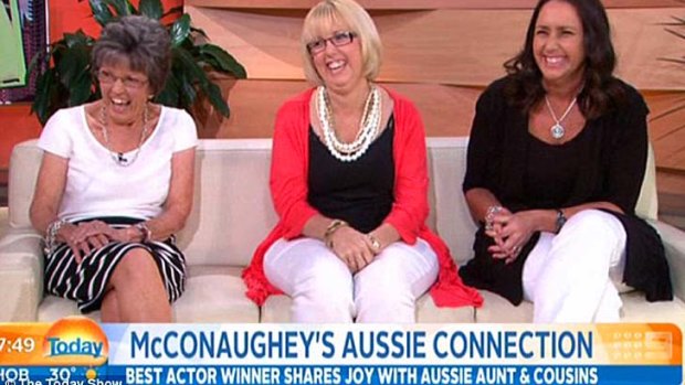 McConaughey's Australian family on <i>Today.</i>