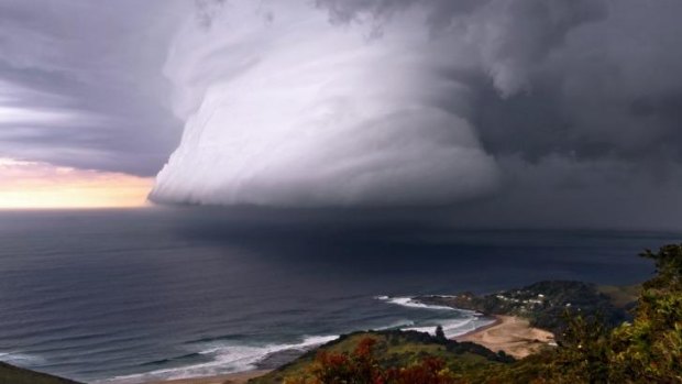 Storm approaches Era Beach, to Sydney's south last year.