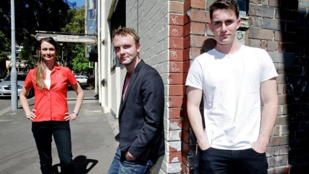 Stage managers: Vanessa Wright, Andrew Henry and Sean Hawkins have taken charge of the Old Fitzroy Hotel theatre.