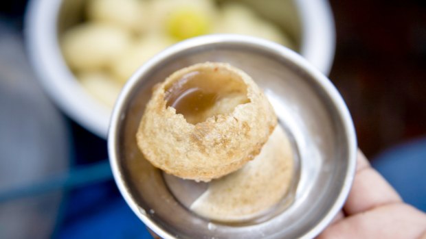 A Kolkata bliss bomb: Pani puri.