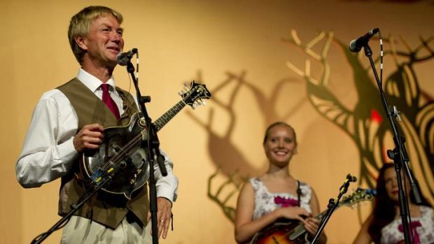 The Alaska String Band perform at the Canberra Folk Festival on Good Friday.