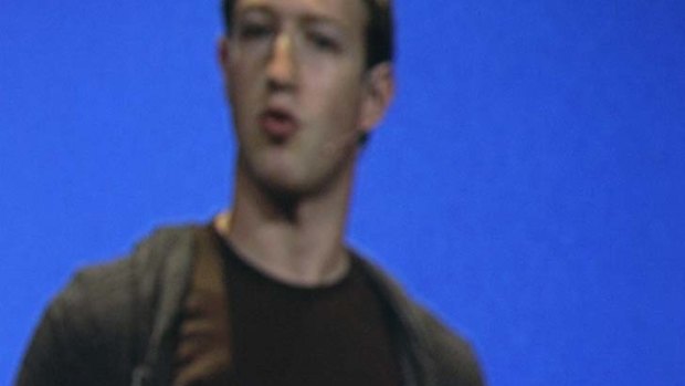 King of casual: Mark Zuckerberg, the founder and chief executive of Facebook delivers a keynote address.