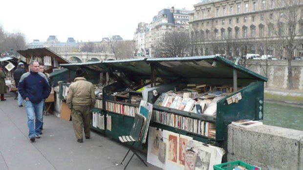 Booksellers on the Seine in Paris.