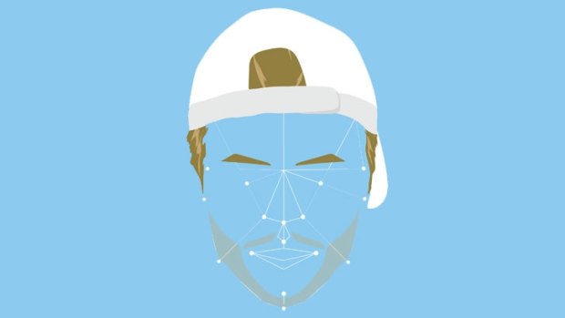 A rough mockup of MasterCard's facial recognition, using tennis champion Lleyton Hewitt.