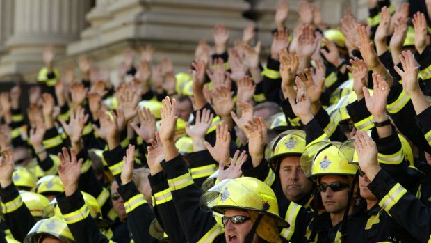 Firefighters say claims they want 55 per cent or 30 per cent payrises are "absurd". 