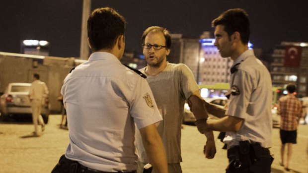 A man emulating Gunduz  is arrested by Turkish police.