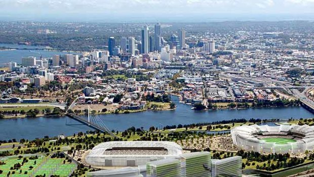 Perth's new football stadium at Burswood will run east-west and still be among the longer grounds in the AFL.