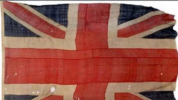 The historic Union Jack, which was flown at the Battle of Trafalgar.