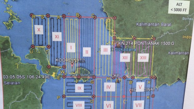 The new search area for the missing AirAsia plane.