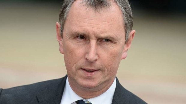 Former deputy speaker of the House of Commons Nigel Evans speaks to the media, after the end of his trial, outside Preston Crown Court, northern England.