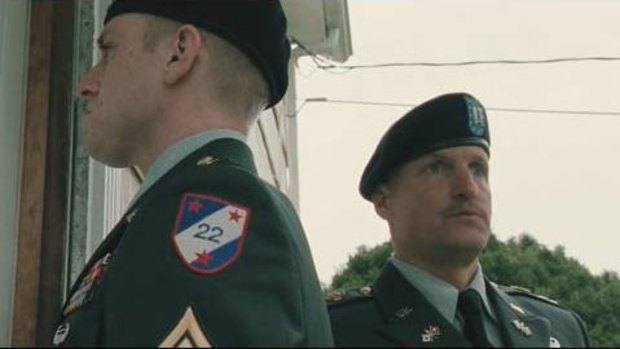 Ben Foster (left) and Woody Harrelson play two dedicated soldiers charged with informing the families of the fallen in the excellent home-front war drama The Messenger.