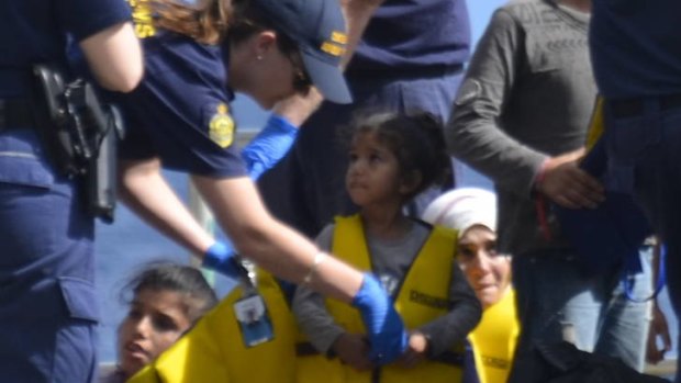 Asylum seekers arriving at Christmas Island after what has proved a perilous, sometimes fatal, journey for many.