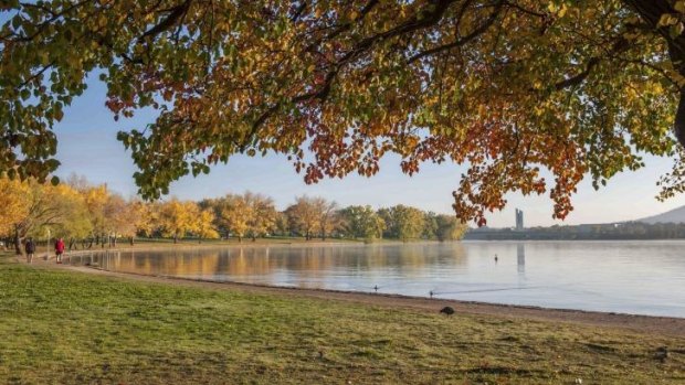 Lake Burley Griffin is at its best in autumn.