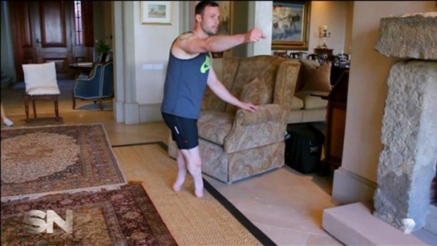 The bizarre footage of Oscar Pistorius aired by Sunday Night has caused controversy worldwide. 