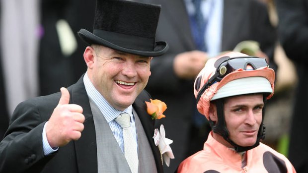 Trainer Peter Moody was all smiles after Black Caviar's heart-stopping win, while jockey Luke Nolen was more subdued following his controversial 'brain fade'.