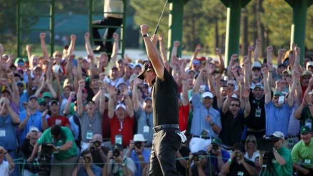 A triumphant Phil Mickelson wins the Masters for the third time.
