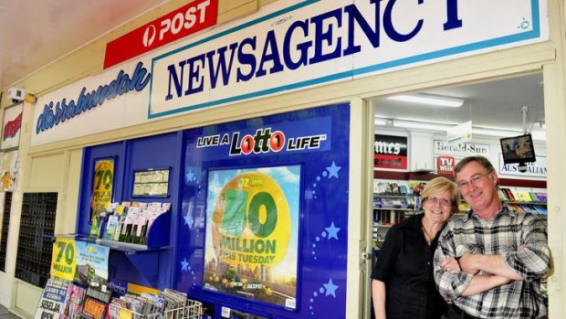 John and Cheryl Keeley have worked together at the Narrabundah Newsagency for more than 28 years.