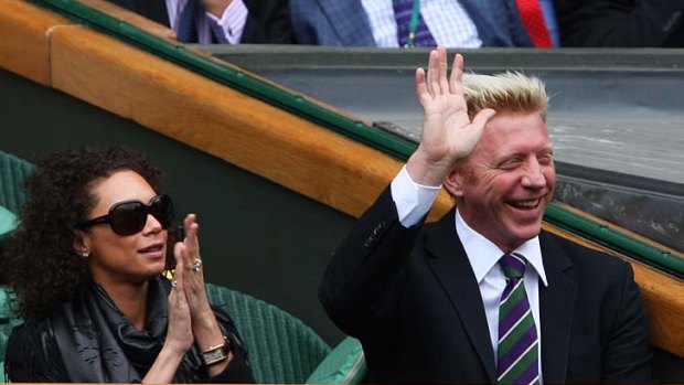 Forced to pay ... Boris Becker, pictured with his wife Sharley Kerssenberg.