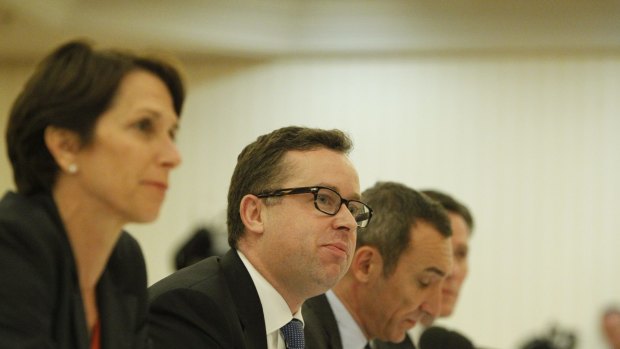 Top guns: Jayne Hrdlicka, Alan Joyce and Gareth Evans.