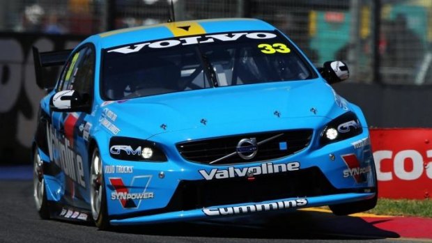 Impressive: Scott McLaughlin gives Volvo a flying start in the first round of the V8 Supercars season in Adelaide.