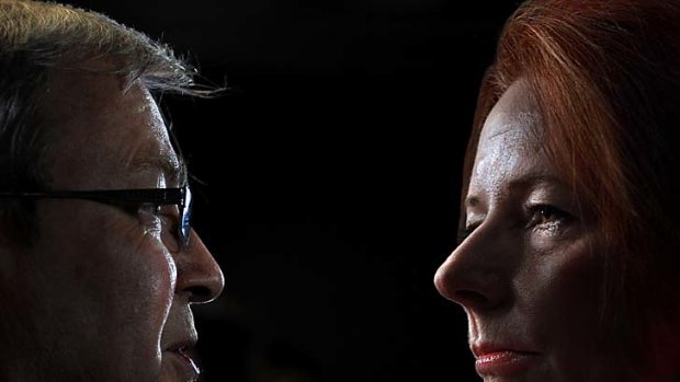 "Circling" ... supporters of Julia Gillard are nervous about another possible leadership bid by Kevin Rudd.