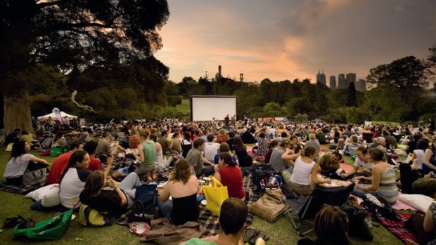 Catch a flick at the Moonlight Cinema in the Royal Botanic Gardens.