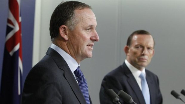 New Zealand Prime Minister John Key with Prime Minister Tony Abbott.