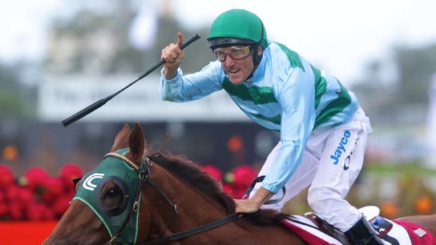 Happier times: Cedarberg wins the BMW at Rosehill.