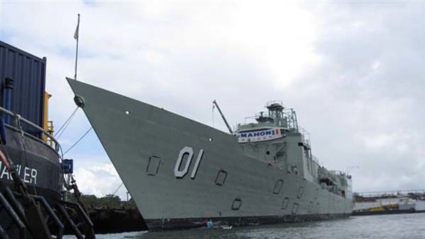 HMAS Adelaide ... safety fears.