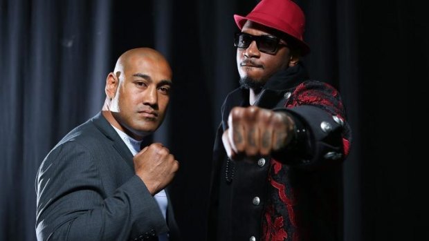 Logan's Alex Leapai and American Malik Scott face off ahead of their October 24 bout in Brisbane.