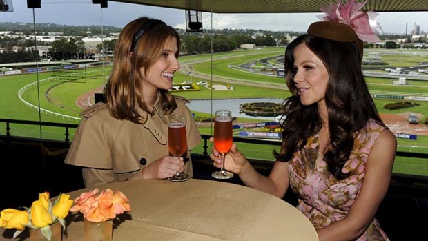 A Date with Kate: Kate Waterhouse and Tammin Sursok at Rosehill Gardens.