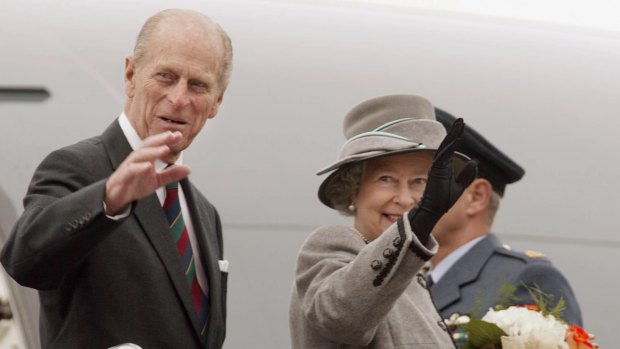 Prince Philip waves good-bye.