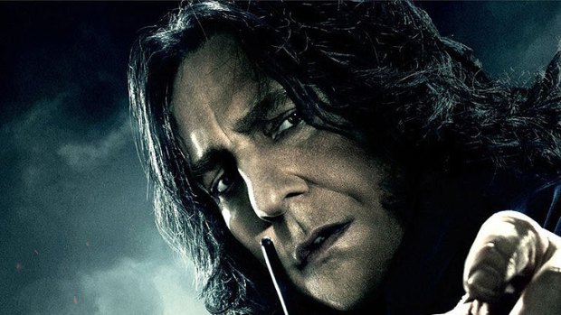 Alan Rickman as Severus Snape.