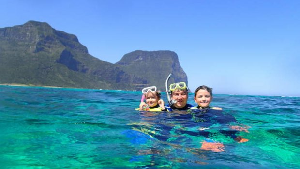 Heaven: snorkelling at Lord Howe Island.