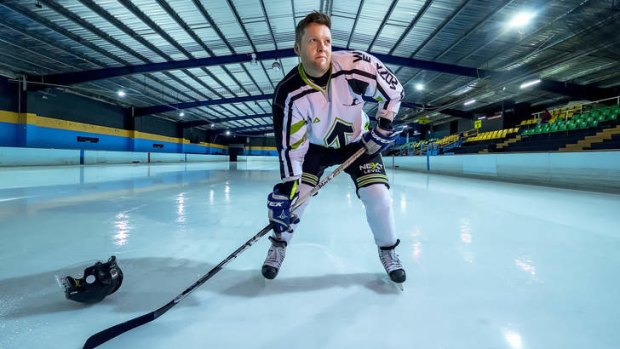 Damien Newland will do the City2Sea in full ice hockey gear – bar  skates.